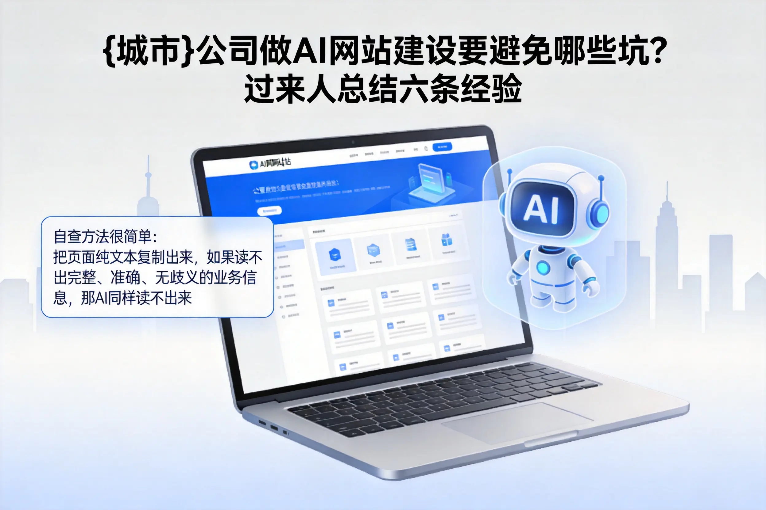 铜仁公司做AI网站建设要避免哪些坑?过来人总结六条经验