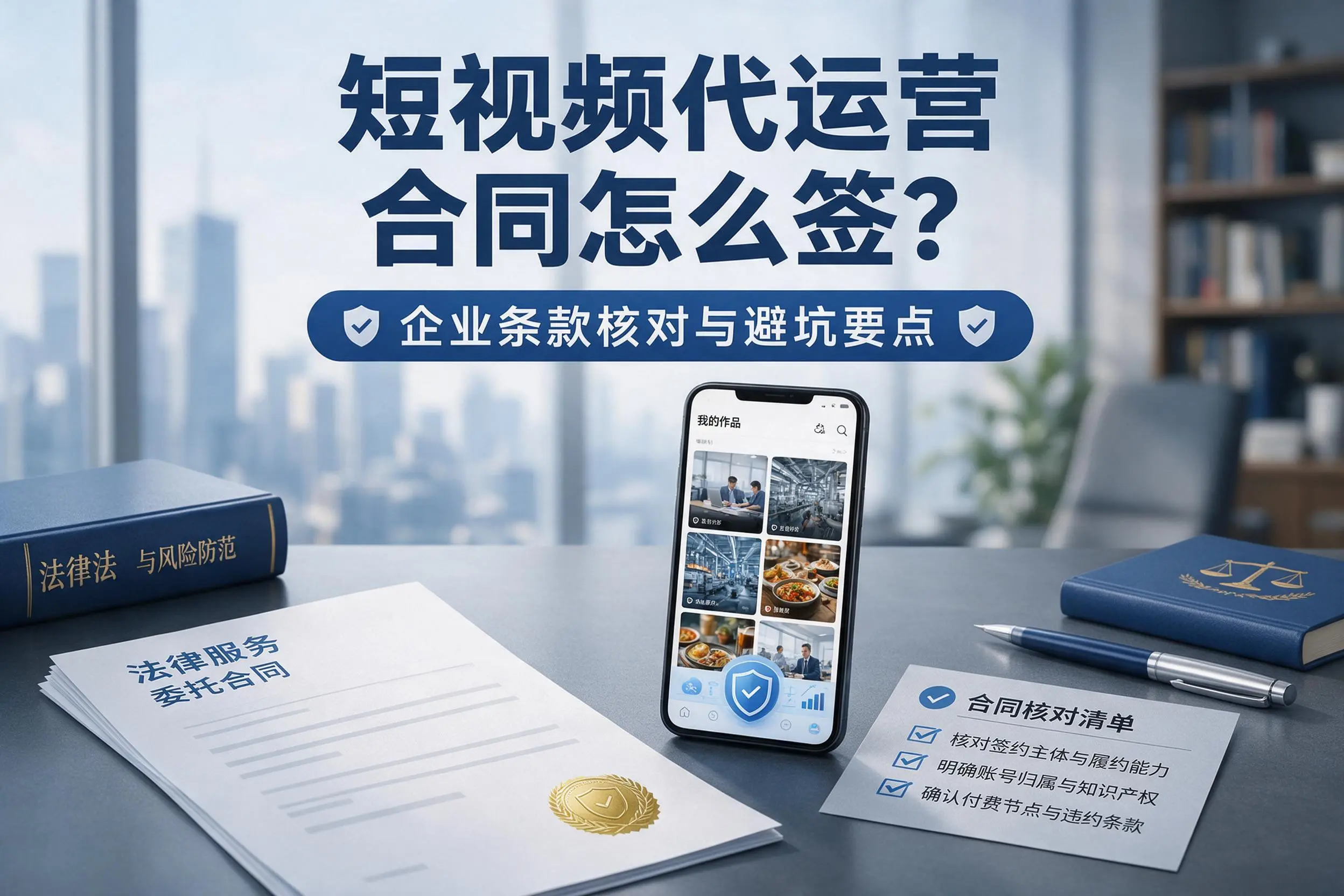 短视频代运营合同怎么签？铜仁企业条款核对与避坑要点