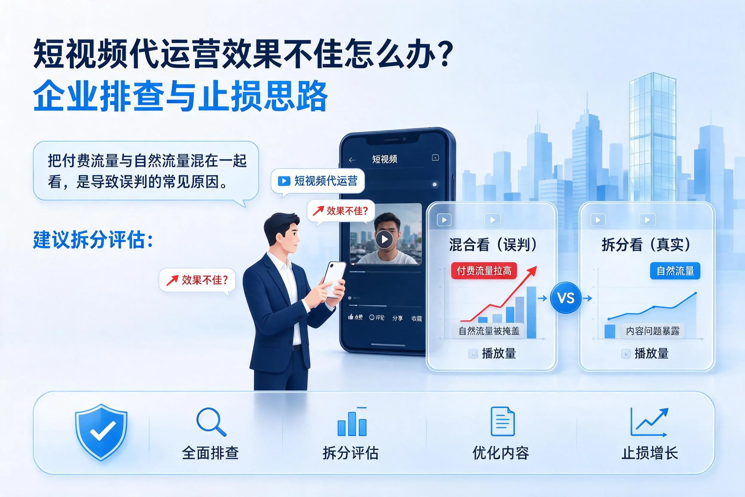 短视频代运营效果不佳怎么办?铜仁企业排查与止损思路