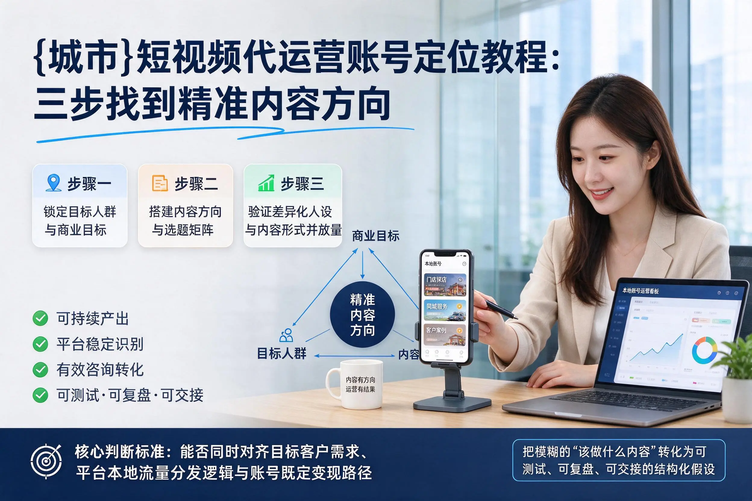 铜仁短视频代运营账号定位教程:三步找到精准内容方向