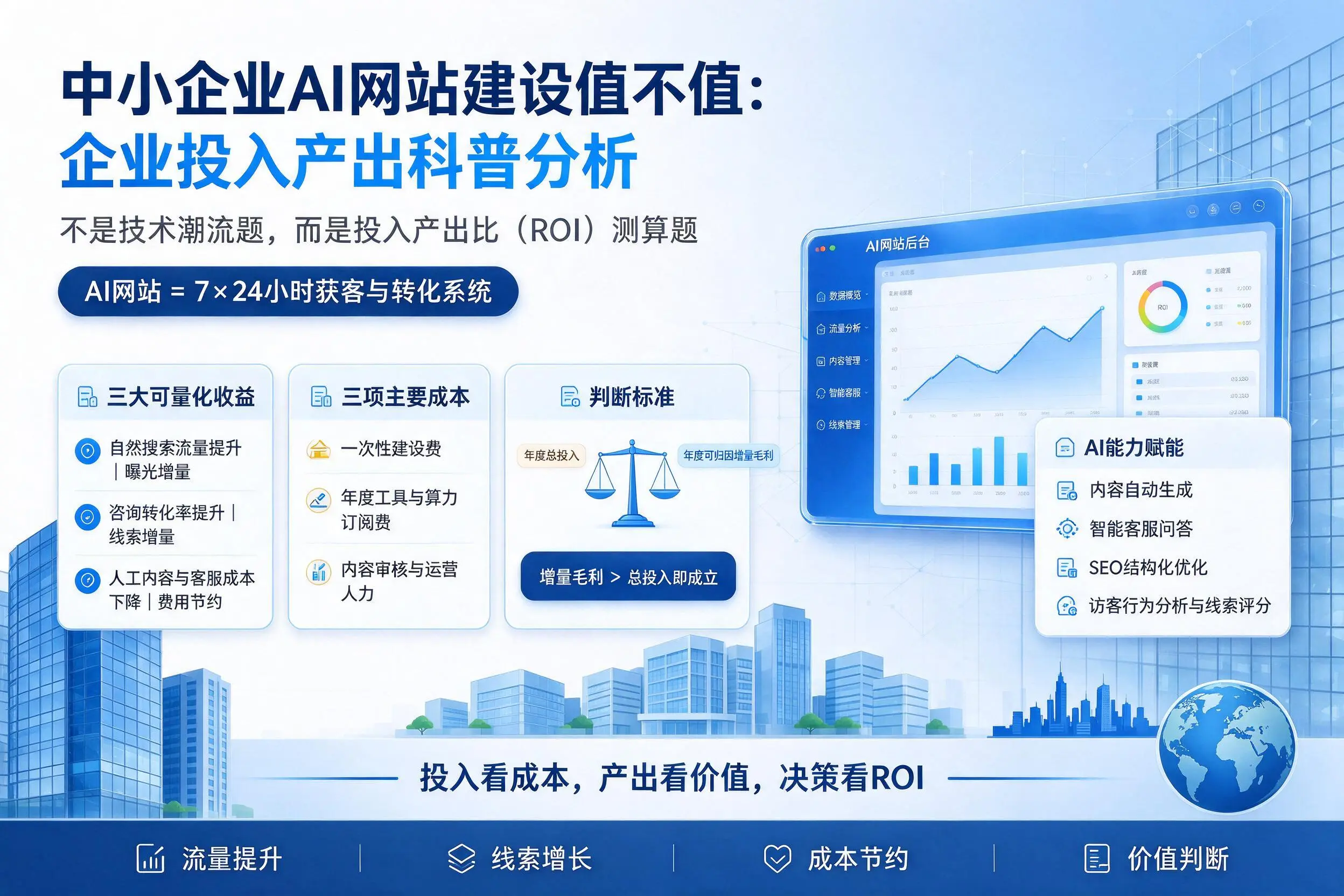 中小企业AI网站建设值不值：铜仁企业投入产出科普分析