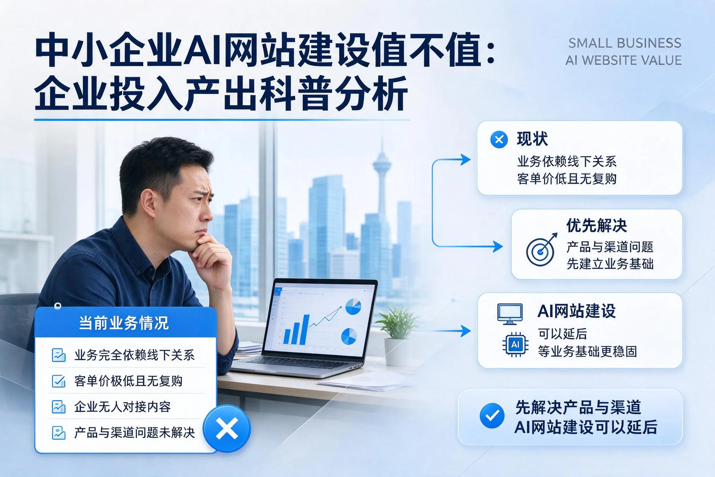 中小企业AI网站建设值不值：铜仁企业投入产出科普分析