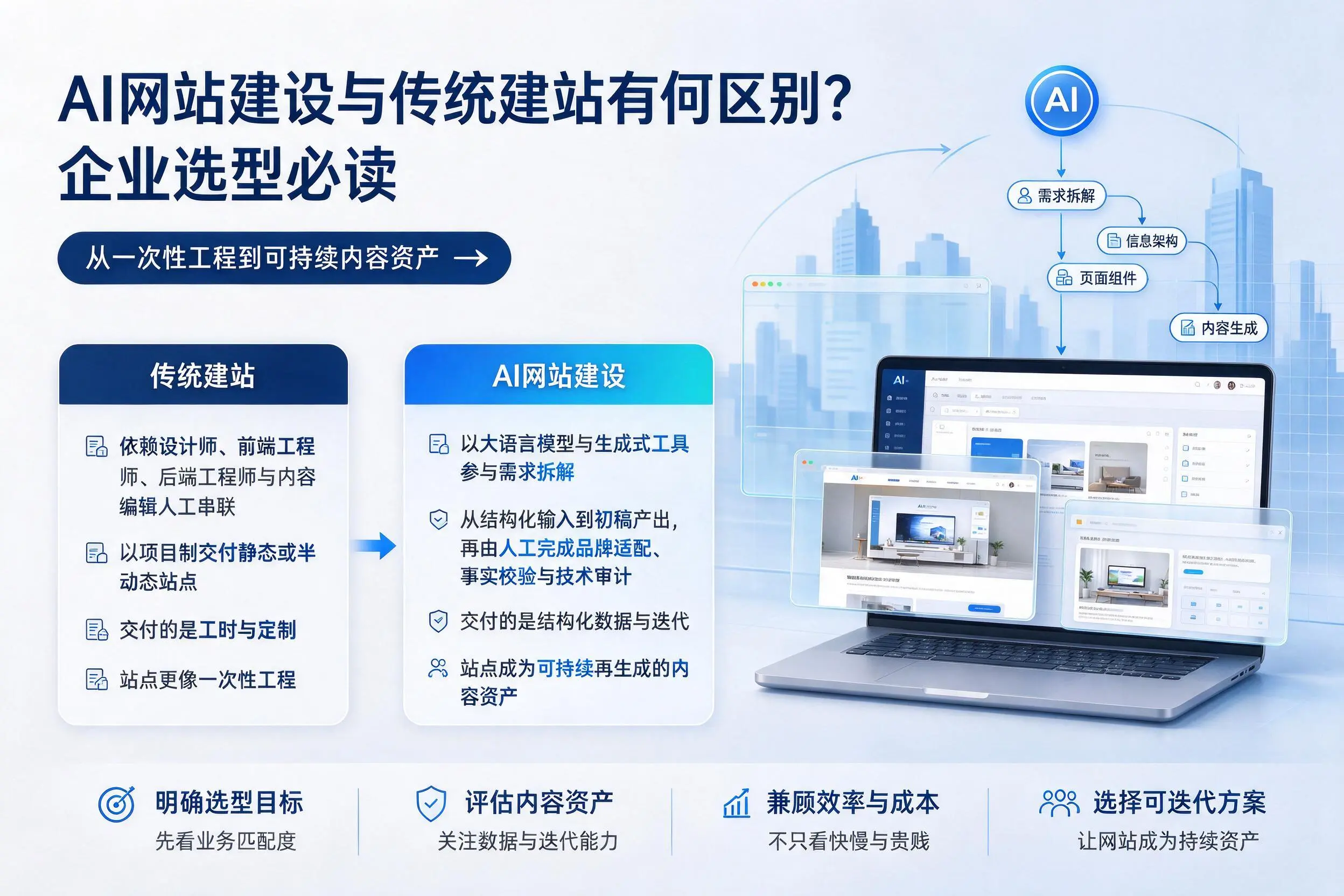 AI网站建设与传统建站有何区别?铜仁企业选型必读