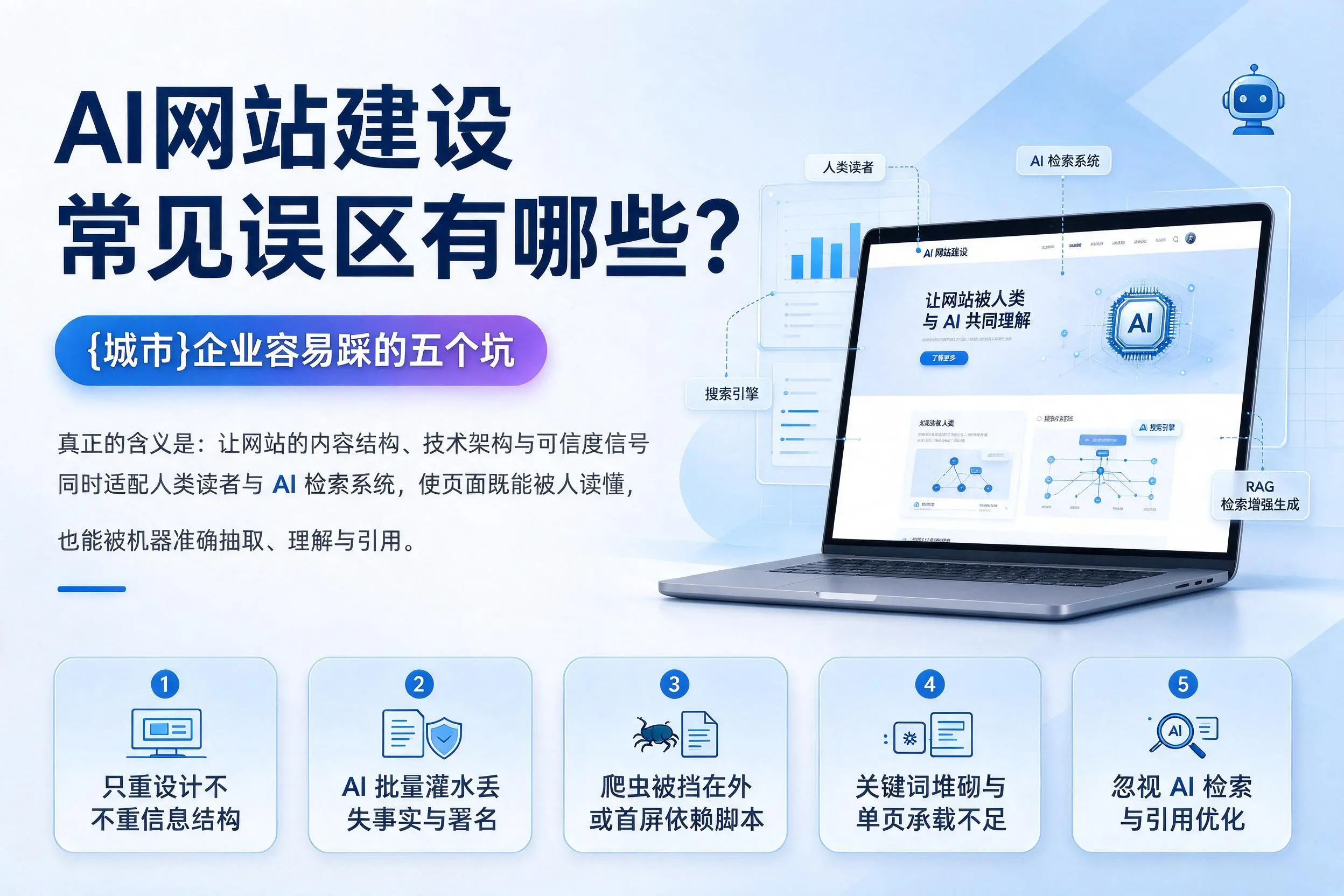 AI网站建设常见误区有哪些？铜仁企业容易踩的五个坑