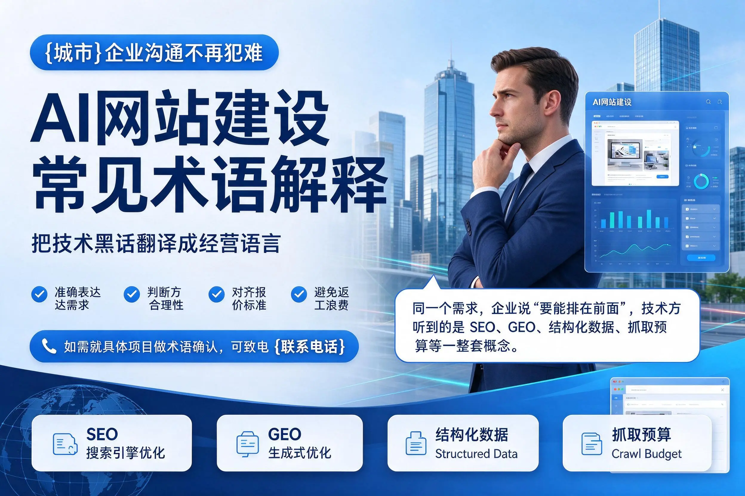 AI网站建设常见术语解释,铜仁企业沟通不再犯难