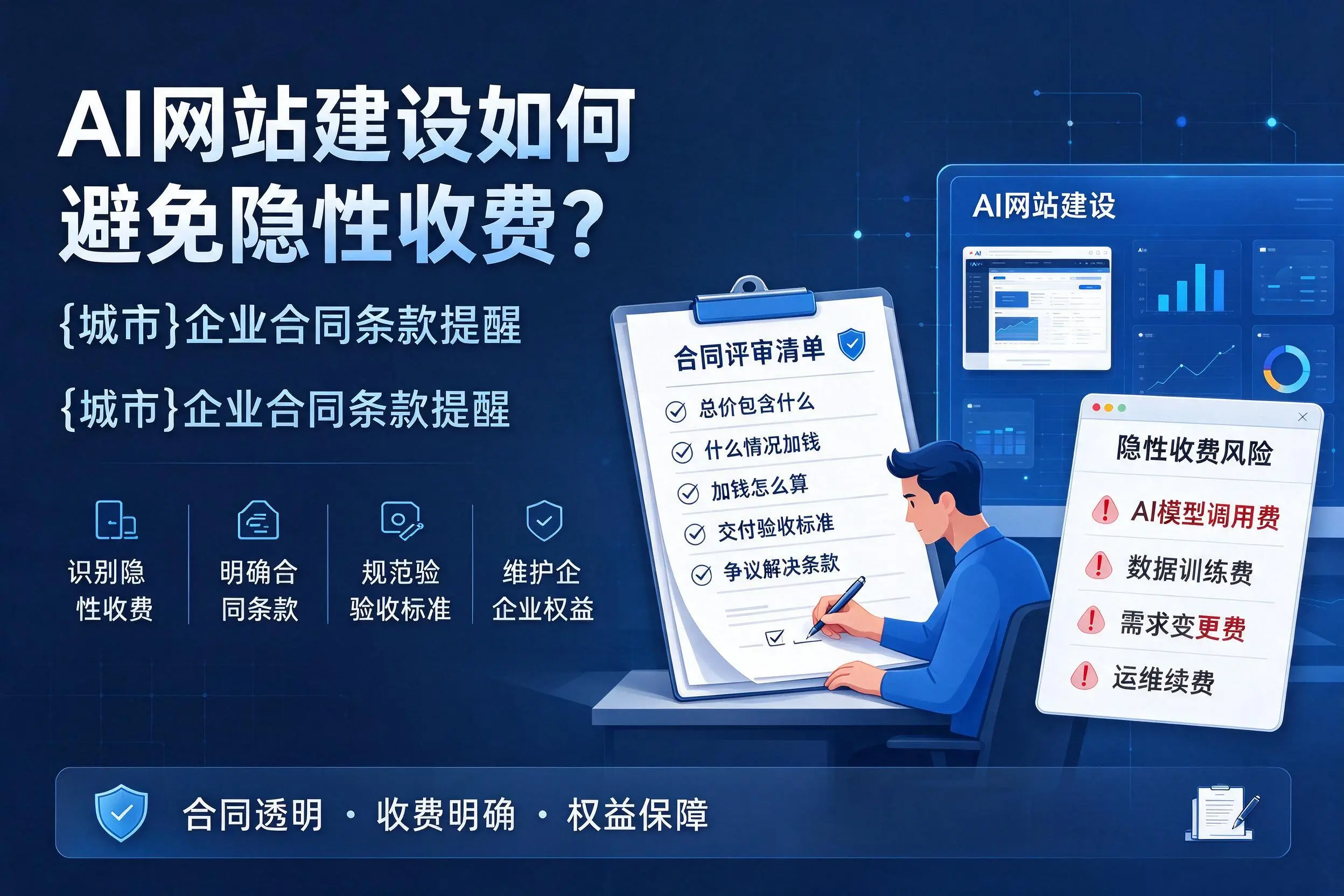 AI网站建设如何避免隐性收费?铜仁企业合同条款提醒