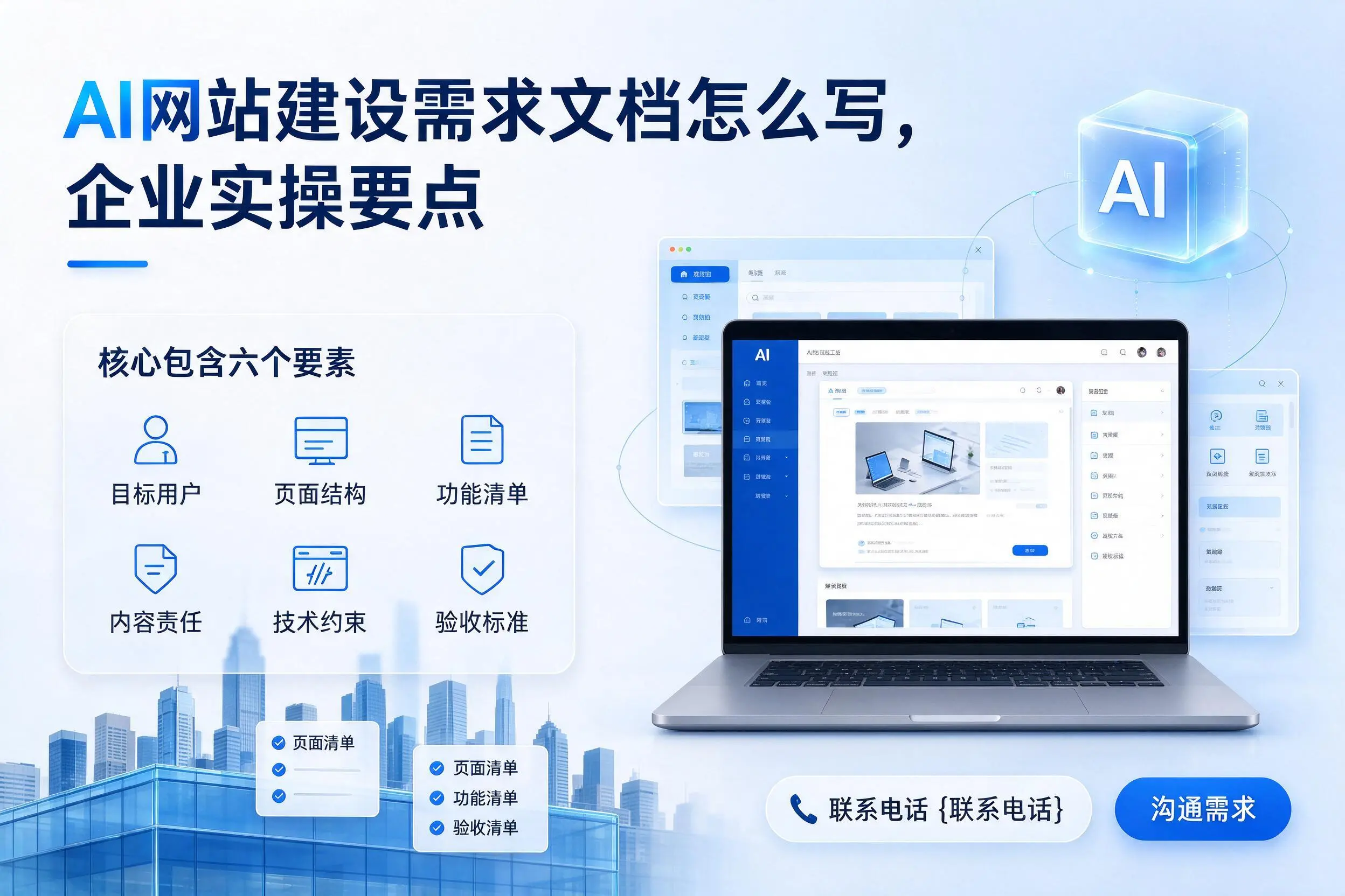AI网站建设需求文档怎么写,铜仁企业实操要点